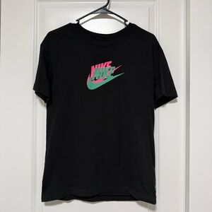 Nike Shirt Tee Black Swoosh Womens XS